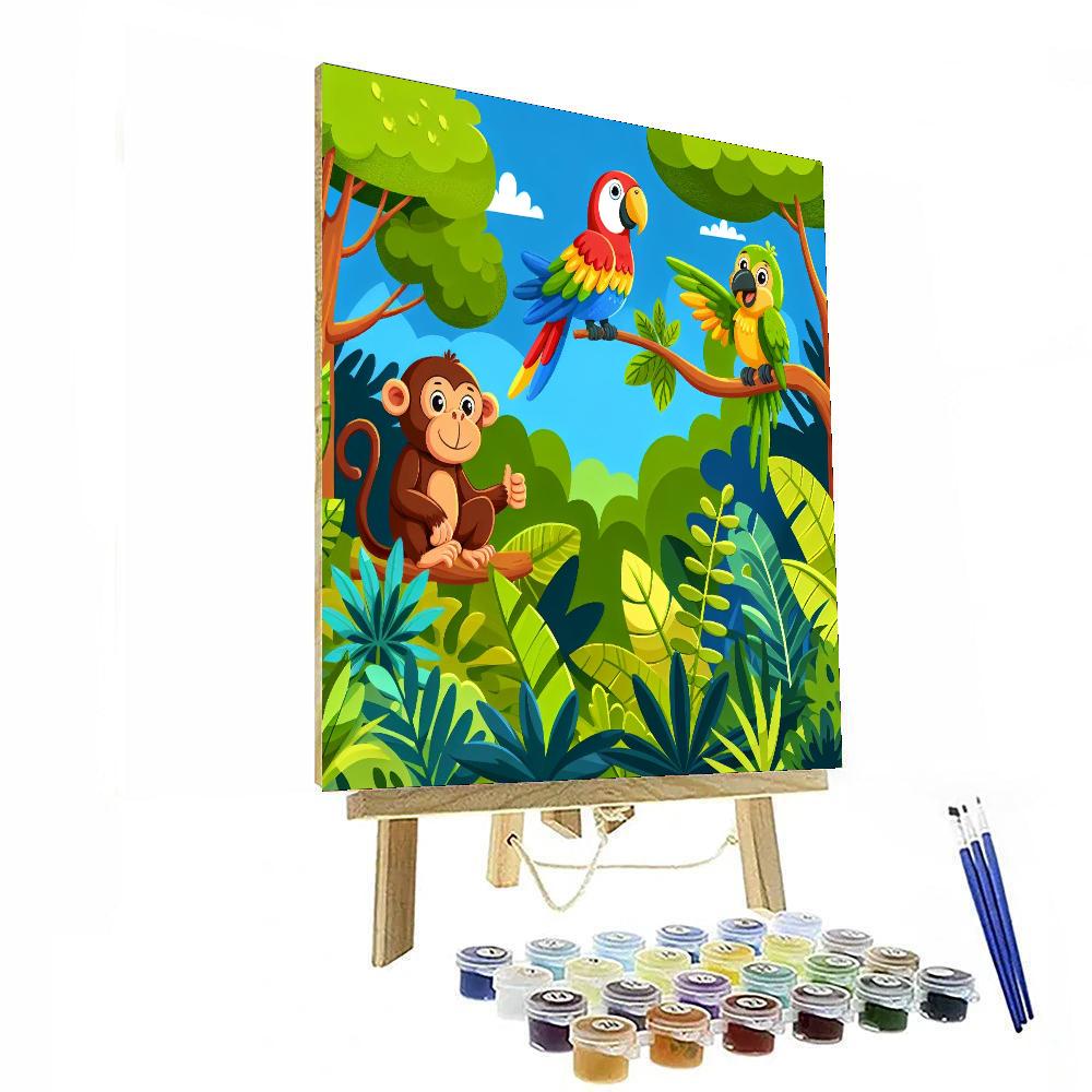 Jungle Friends Reunion Paint By Numbers