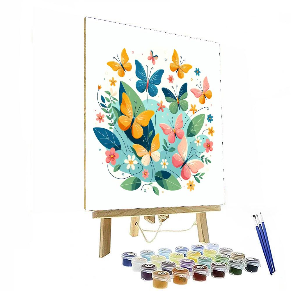 Blossoming Butterfly Ball Numbered Painting Kits