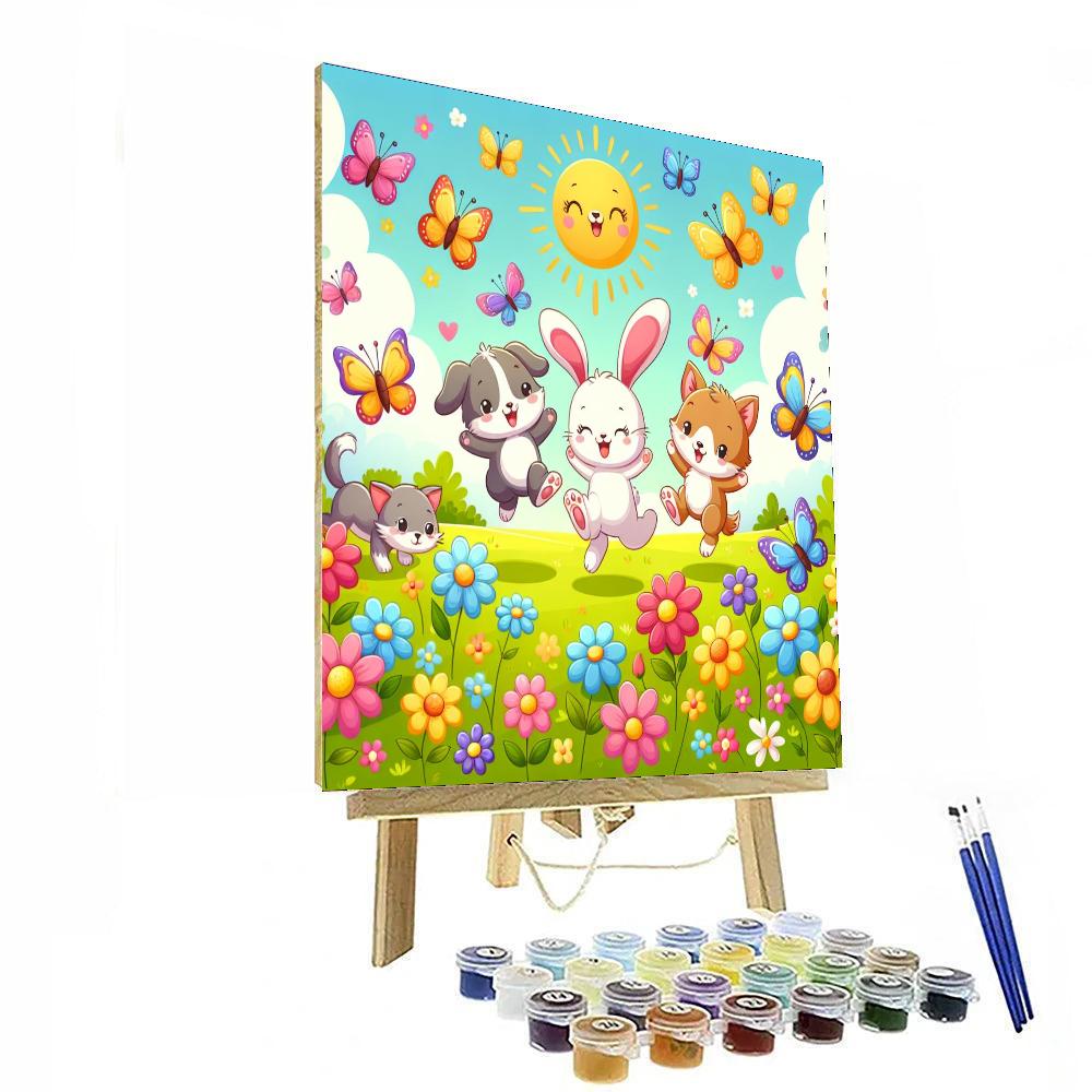Cuddly Friends In The Meadow Paint By Number