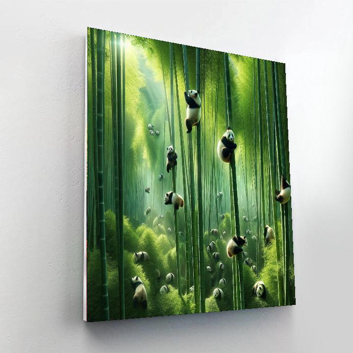 Playful Panda Frolic Painting By Numbers Kit