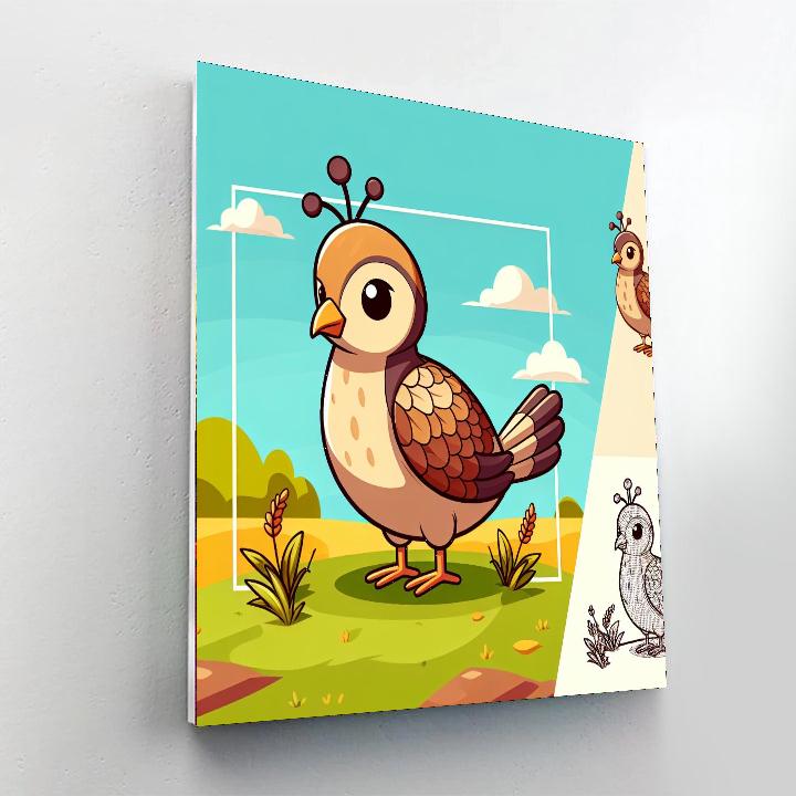 Quizzical Quail Paint By Numbers Art