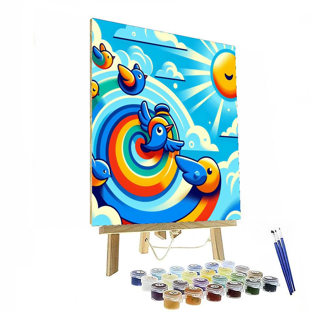 Aerial Adventures With Flying Friends Paint By Number