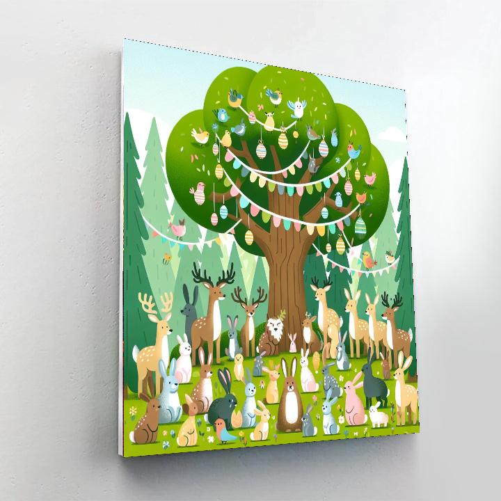Friendly Forest Celebration Painting Number Kit