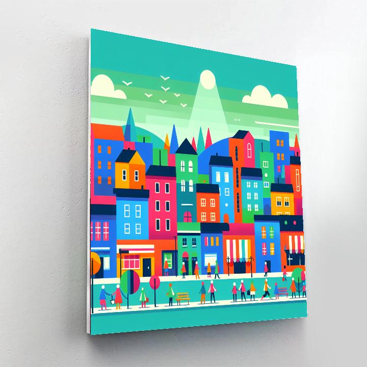 Creative Town Builder Paint By Numbers Kits