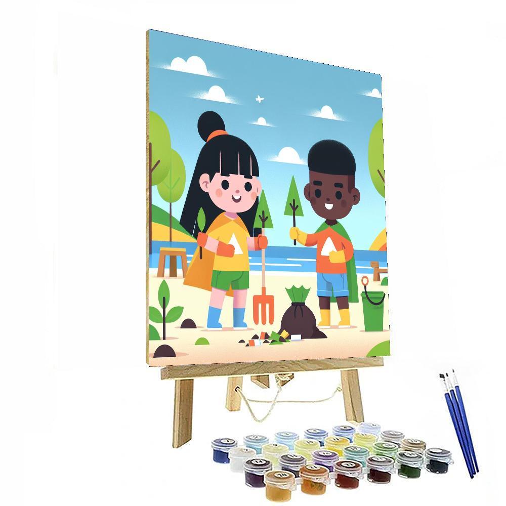 Eco-friendly Heroes Paint By Numbers