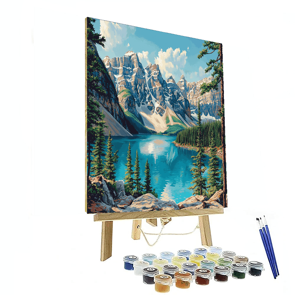 Moraine Lake - Alberta Paint By Numbers