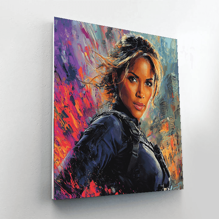 Halle Berry: A Queen Of Resilience In Action Paint By Numbers Art