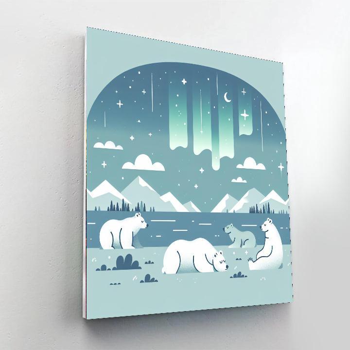 Aurora Bears Paint By Numbers Art