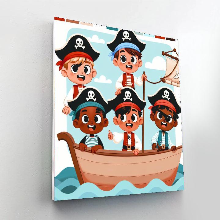 Playful Pirate Treasure Hunt Paint By Number
