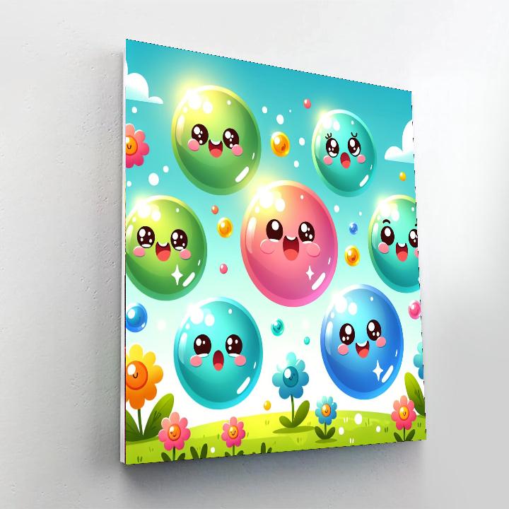 Bouncing Bubble Friends Paint By Numbers