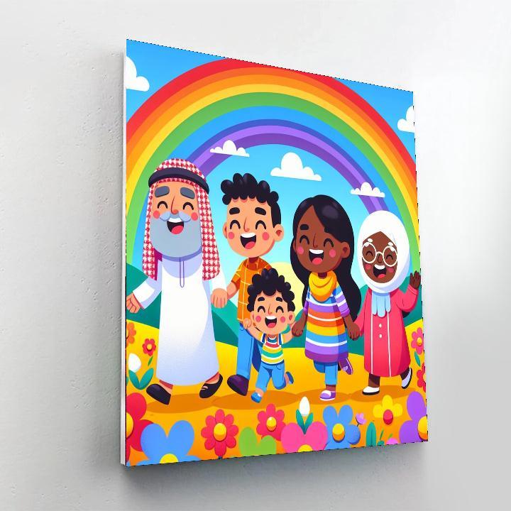 Rainbow Adventure Crew Paint By Numbers Art