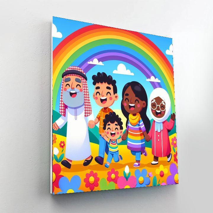 Rainbow Adventure Crew Paint By Numbers Art