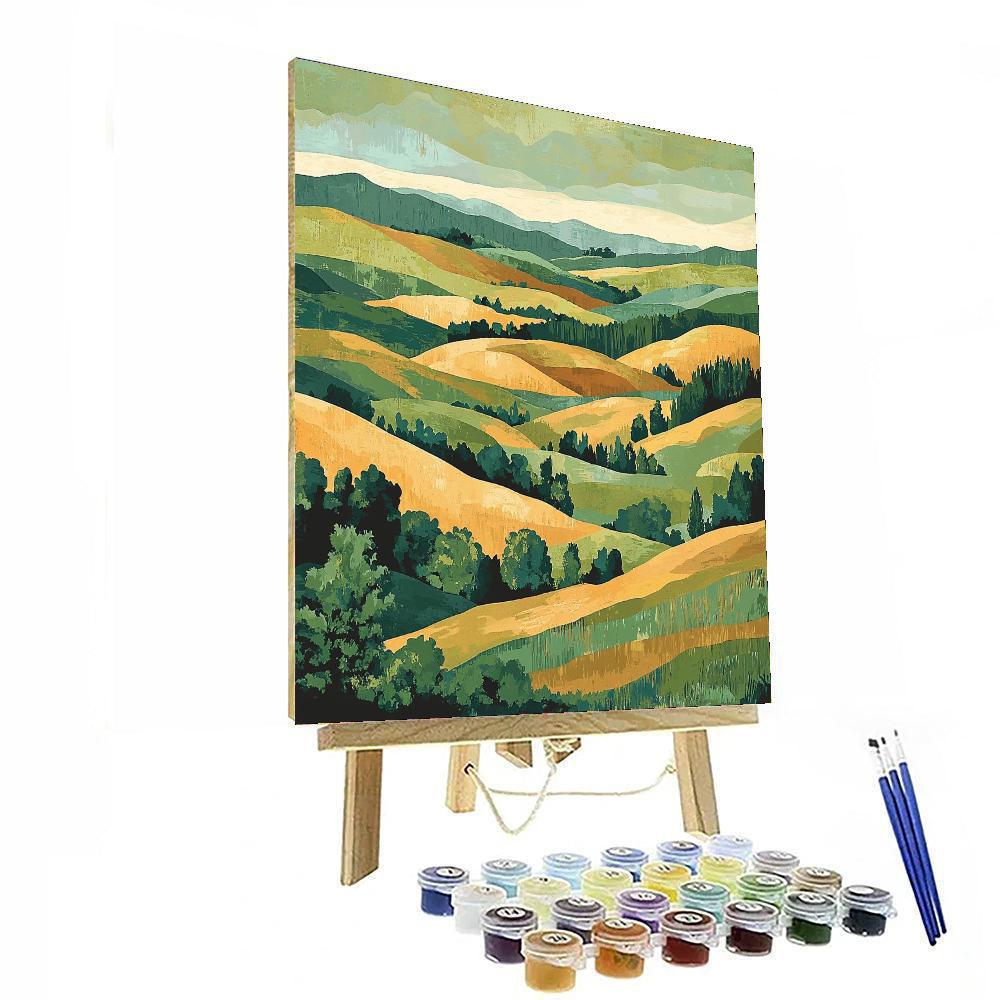 Nandalal Bose Inspired Melody Of The Hills  Paint By Numbers