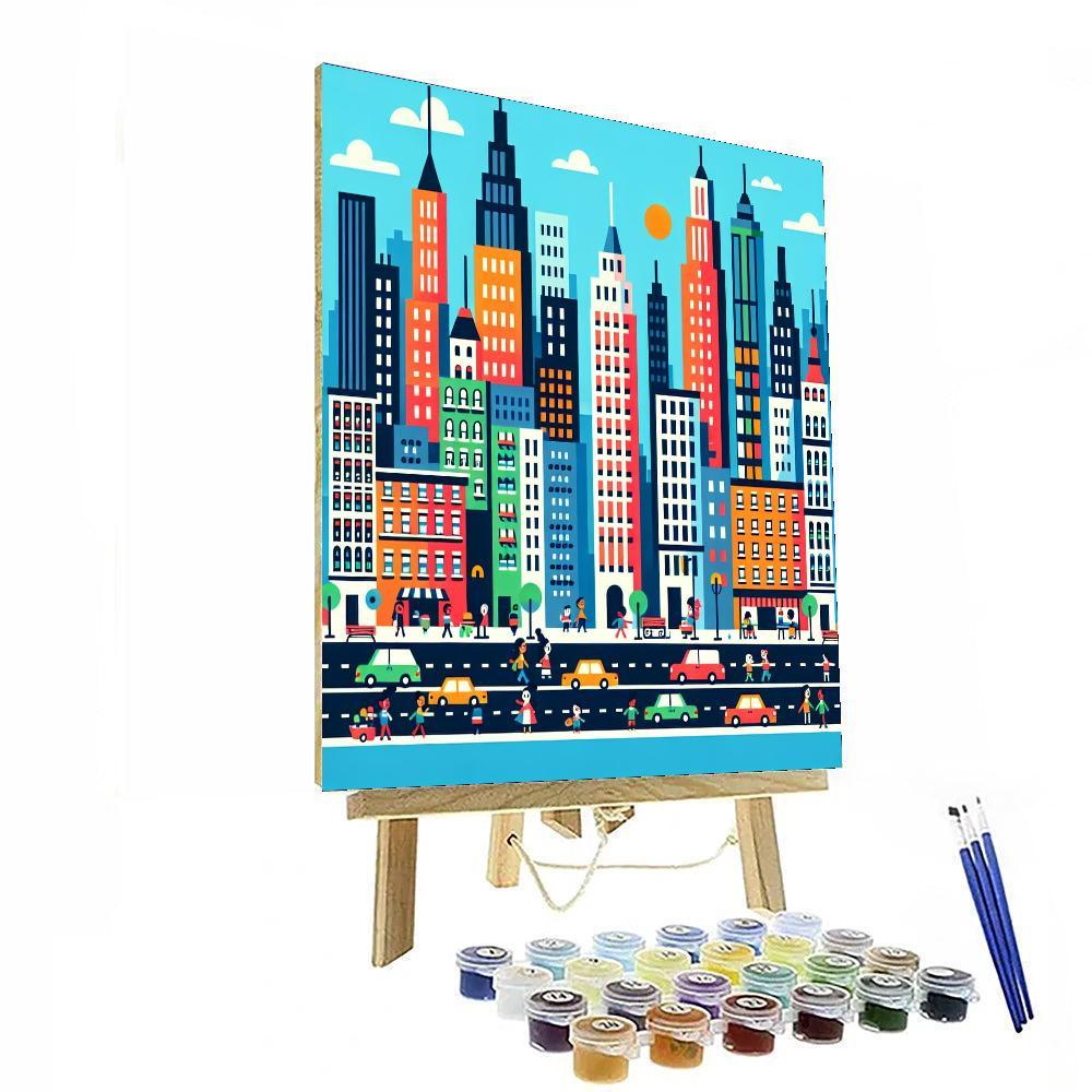 Cityscape Celebrations Paint By Color