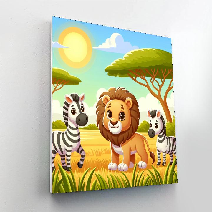 Sunlit Savannah Safari Numbered Painting Kits