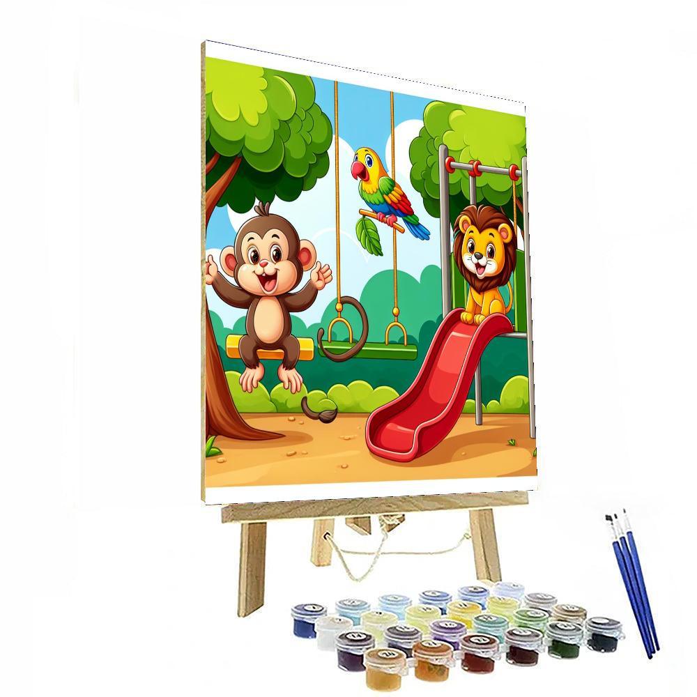 Jungle Gym Playtime Paint By Numbers Art