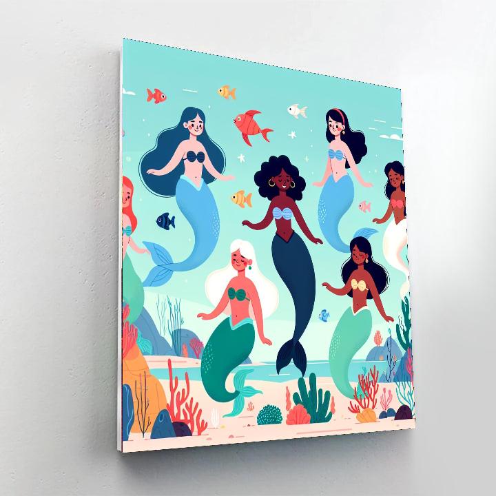 Enchanted Mermaid Bay Paint By Numbers