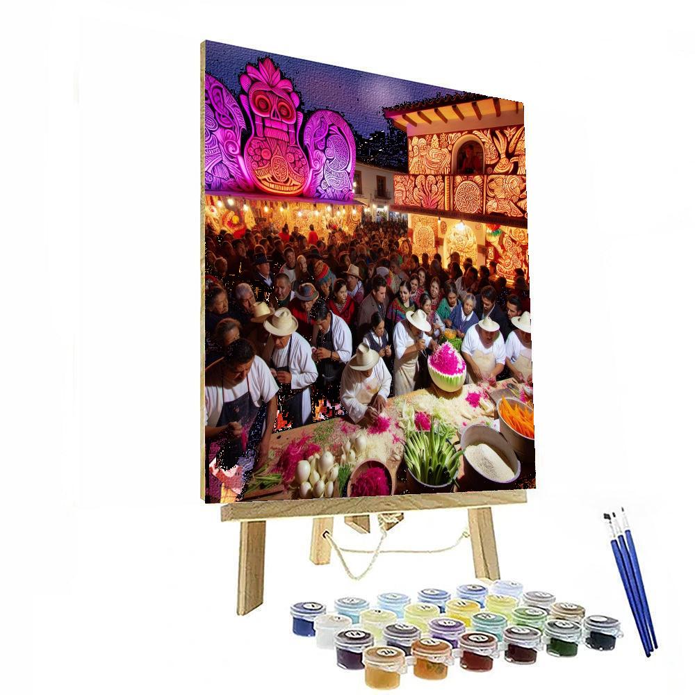 Noche De Los Rábanos (night Of The Radishes) Painting Number Kit