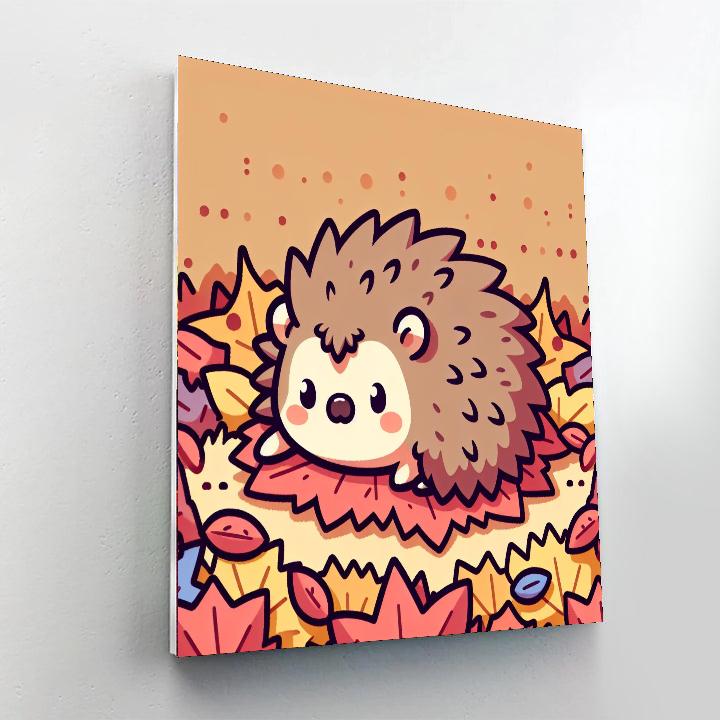 Cozy Hedgehog Number Painting