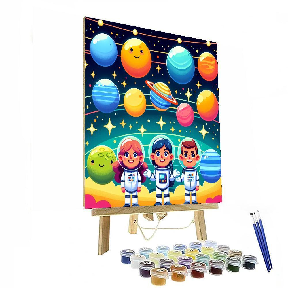 Solar System Journey Number Painting