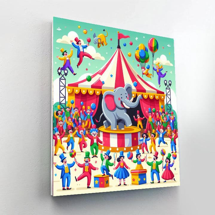 Giggle At The Circus Painting By Numbers Kit