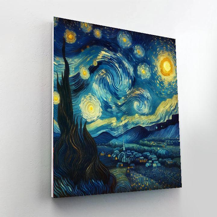 Van Gogh's Starry Dreamscape Paint By Color