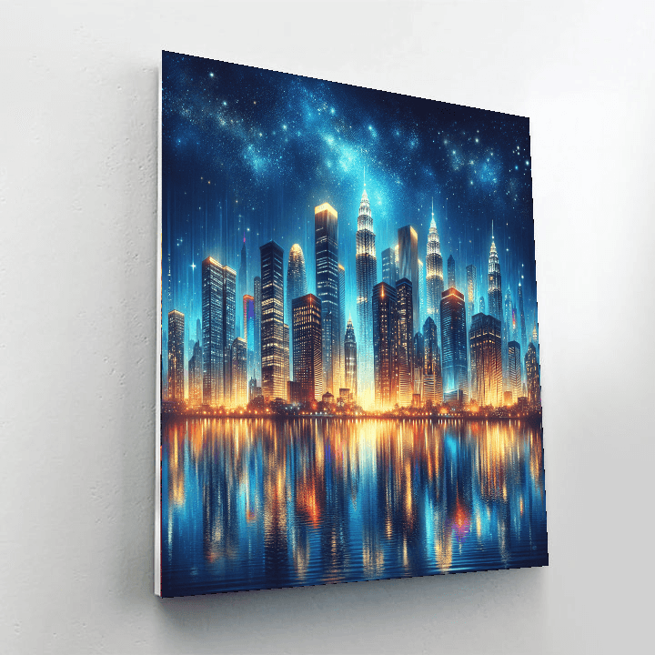 Dazzling City Skyline Painting By Numbers Kit