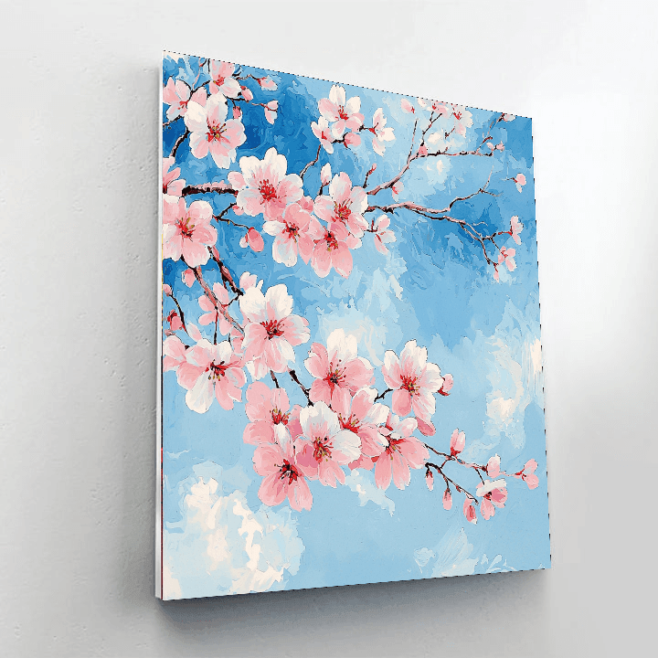 Katsushika Hokusai Inspired Elegant Cherry Blossom Dance  DIY Paint By Numbers