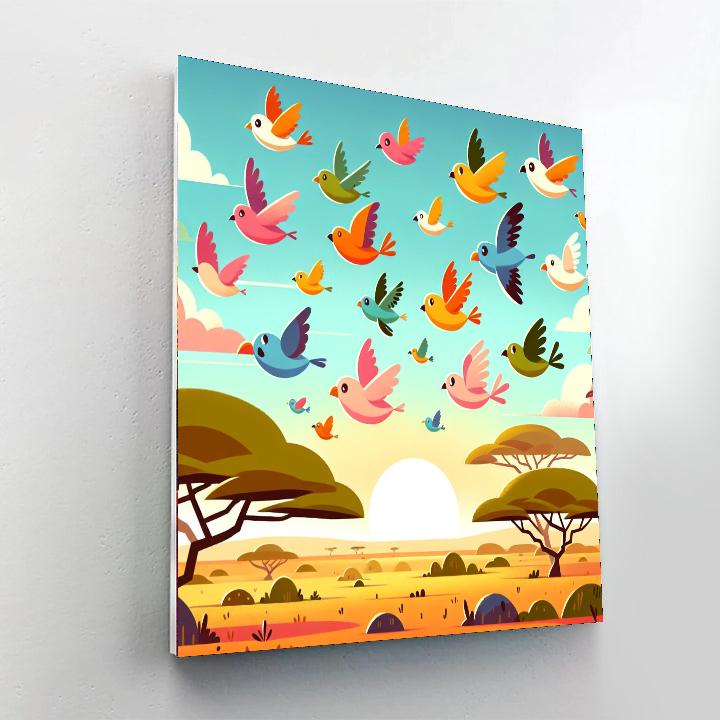 Safari Sky Serenade Paint By Numbers Art