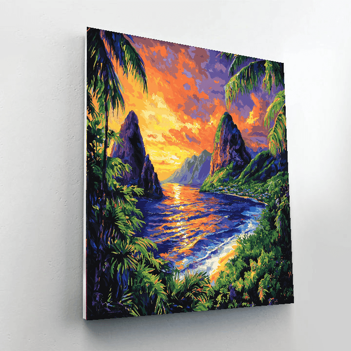 St. Lucia Pitons Paint By Numbers Kits