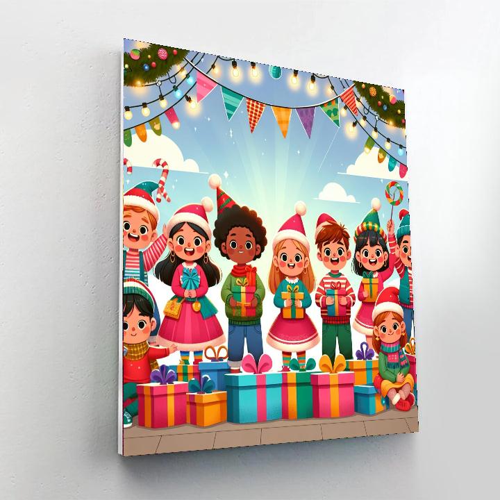 Happy Holiday Painting Number Kit