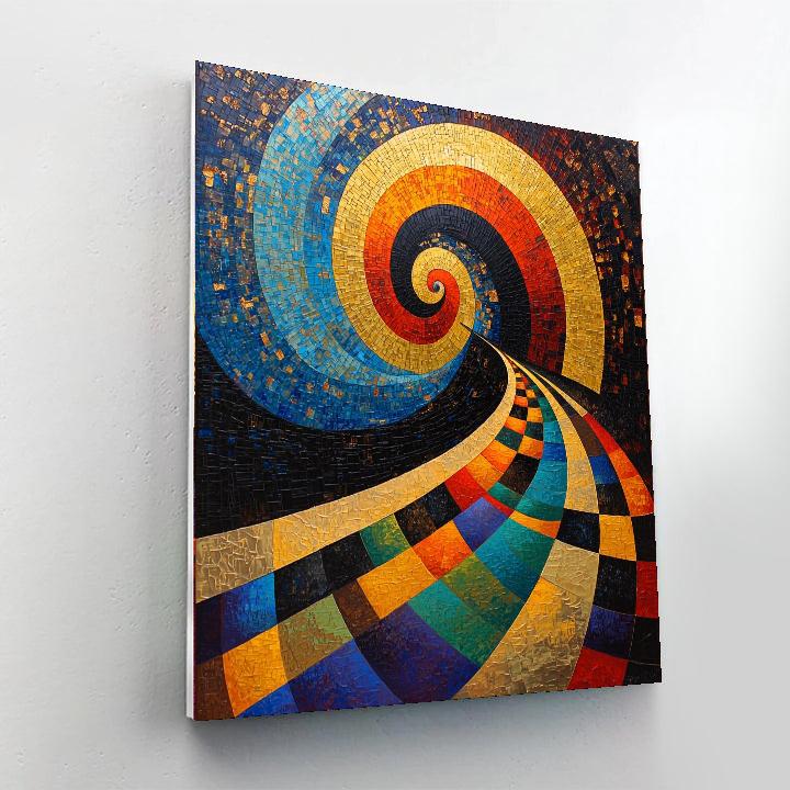 Gustav Klimt Inspired The Flow Of Time  Number Painting