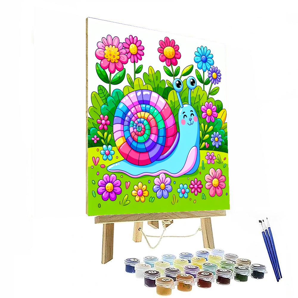 Joyful Whimsical Snail Paint By Numbers Kits