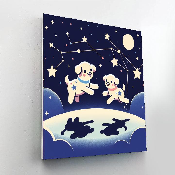 Cosmic Canine Constellation Painting Number Kit