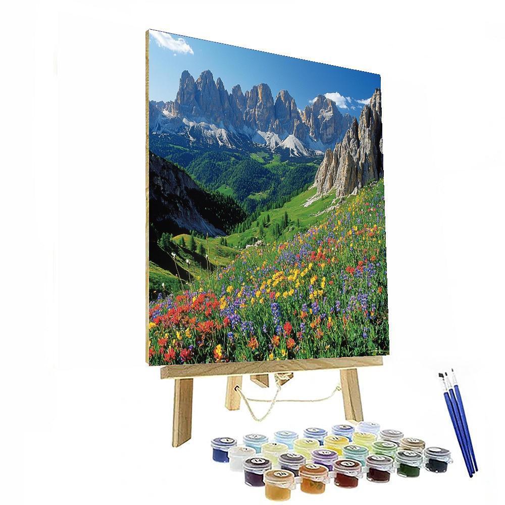 Dolomites Hiking Trail Painting Number Kit
