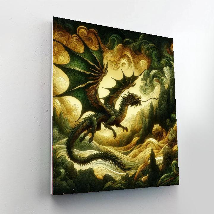 Mystical Dragon Kingdom Paint By Numbers Art