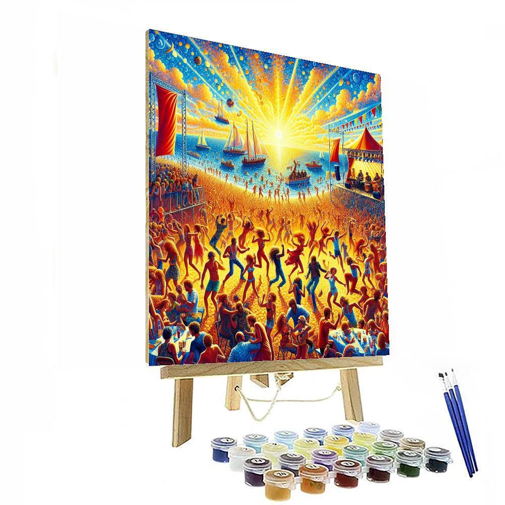Summer Beach Festival Painting By Numbers Kit
