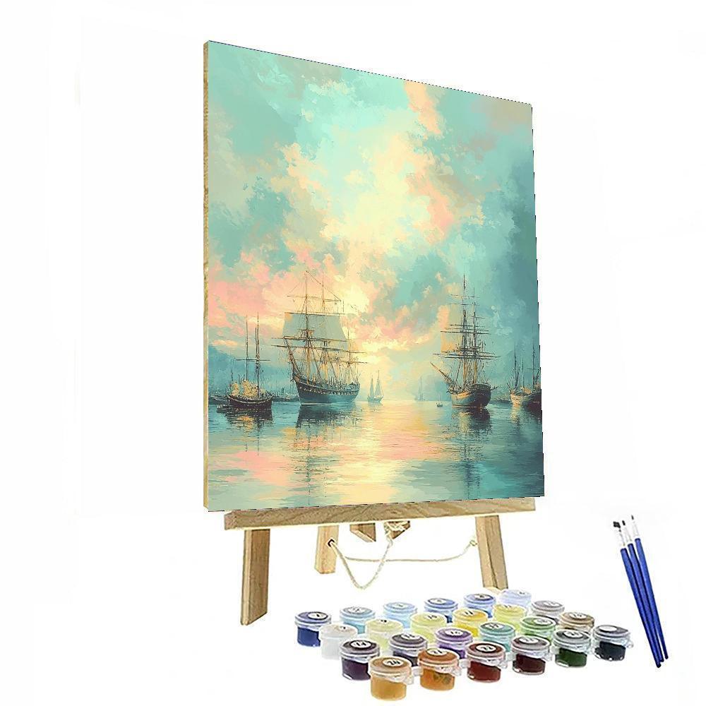 John William Waterhouse Inspired Enchanted Harbor  DIY Paint By Numbers