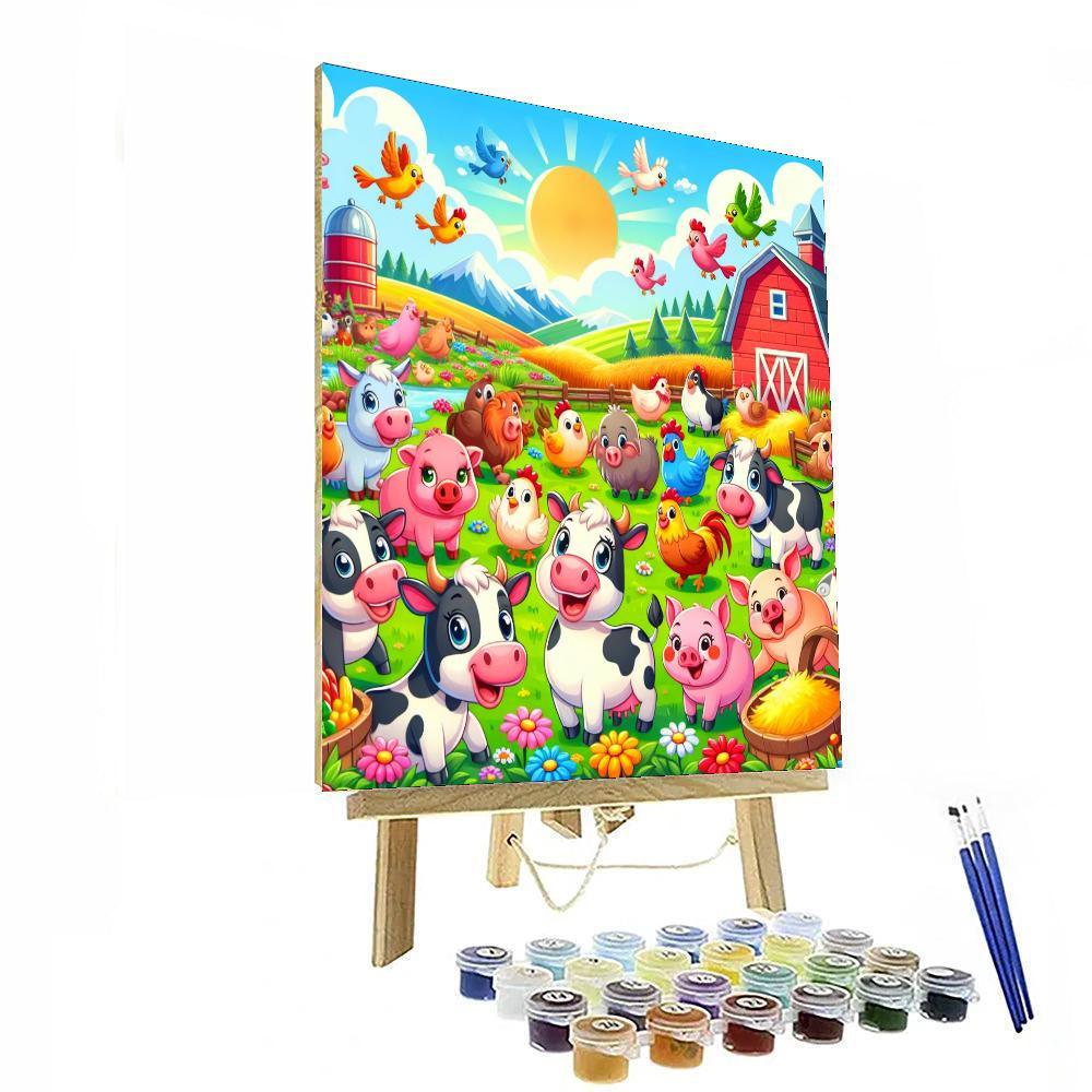 Lively Farm Adventure Number Painting