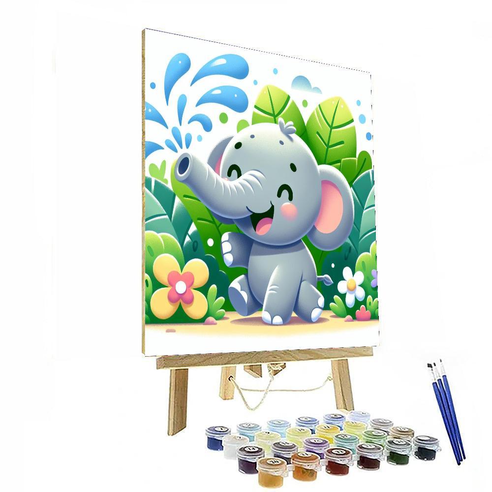 Adventurous Little Elephant Paint By Numbers Art