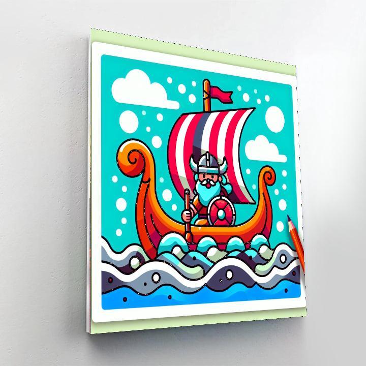 Viking Adventures Paint By Numbers Art