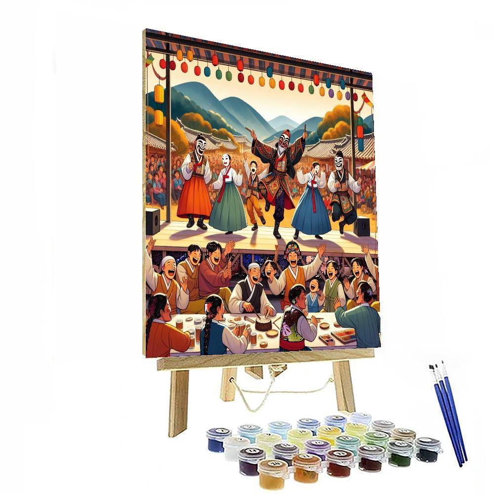 Andong Mask Dance Festival - South Korea Paint By Number