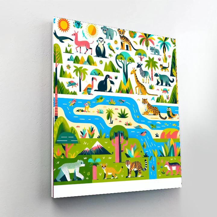 Energetic Equator Expedition Paint By Numbers Art