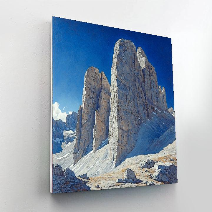 Michelangelo Inspired Timeless Mountain Range  Paint By Numbers