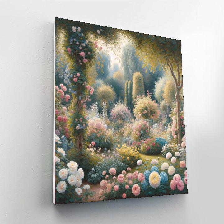 Vintage Garden Elegance Painting Number Kit