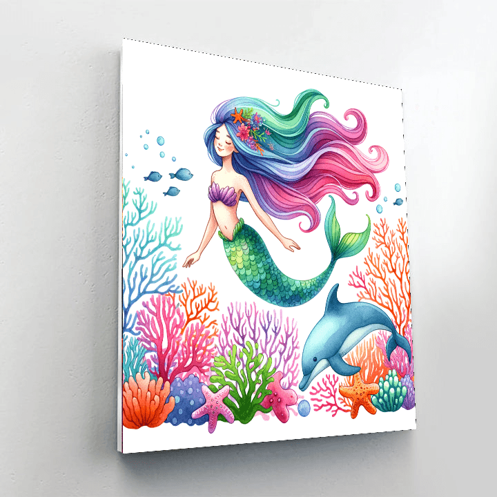 Underwater Mermaid Adventure Paint By Numbers Kits