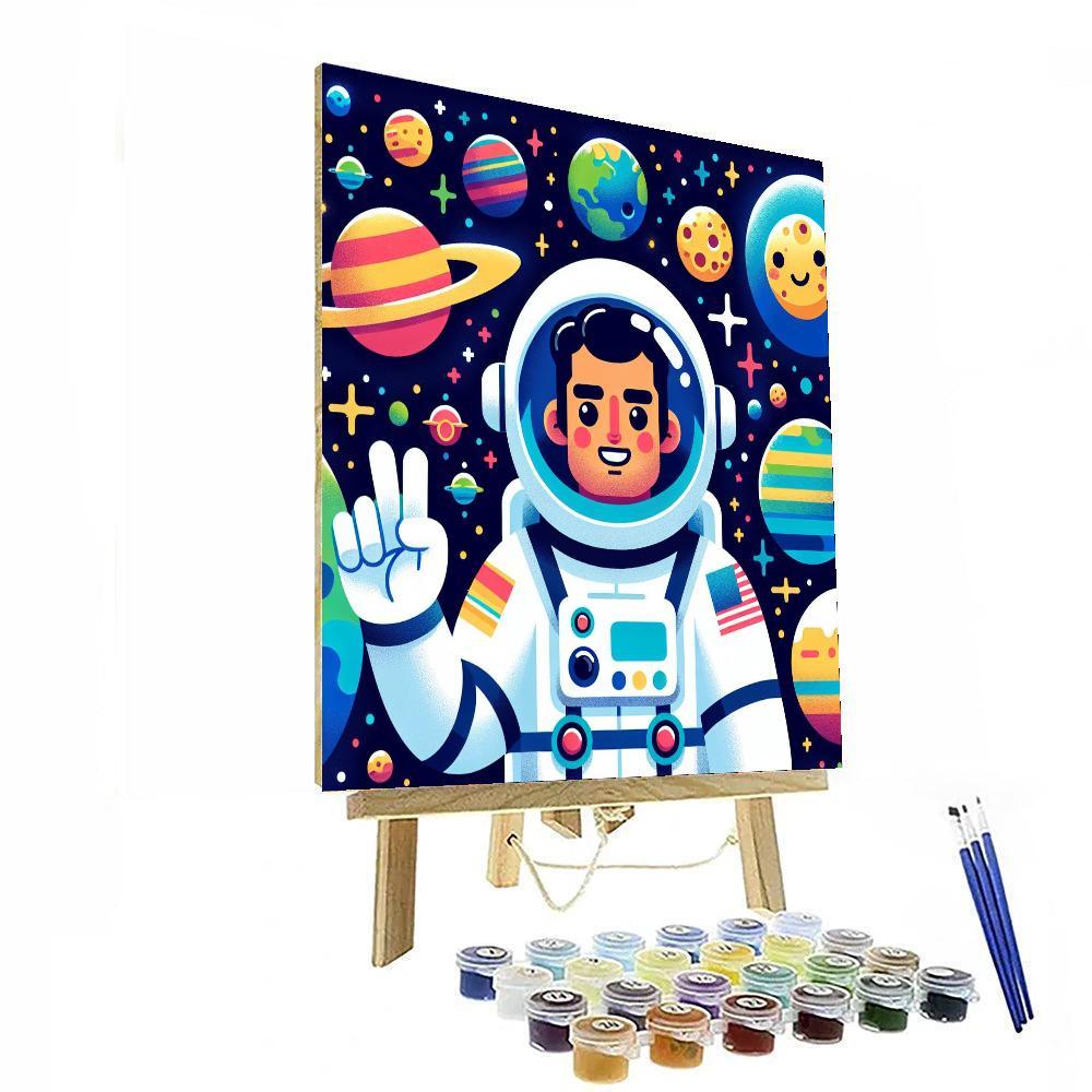 Galactic Astronaut Adventure Paint By Color