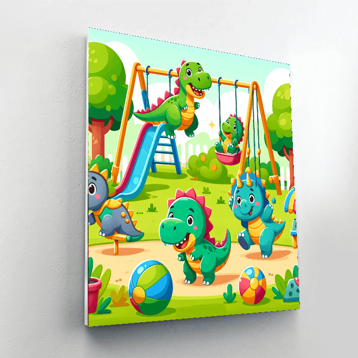 Dino Playground Fun Paint By Color