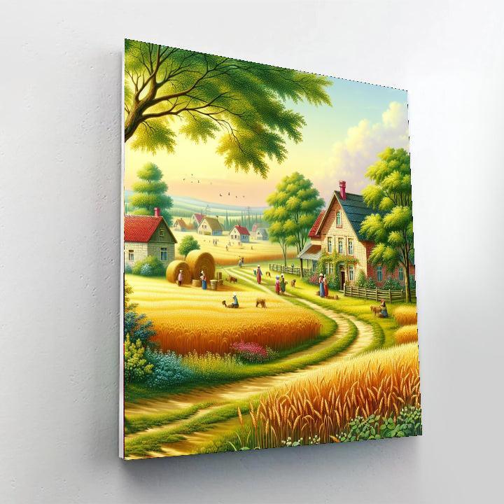 Sunny Countryside Walk Paint By Numbers