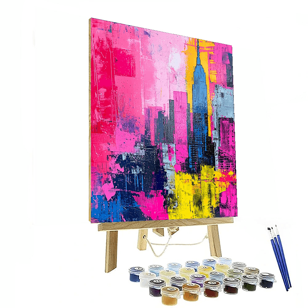 Jean-Michel Basquiat Inspired Neo-Expressionist Metropolis  Paint By Numbers Kits